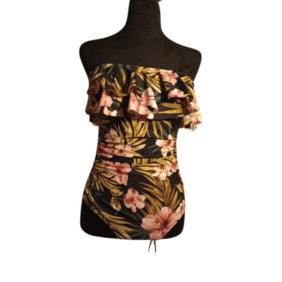 Kona Sol Women's Size Small Hawiian Design Floral Swimsuit - NWT - Picture 1 of 7